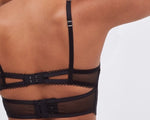 Load image into Gallery viewer, Isla Lace &amp; Satin Bustier Private Set - Black
