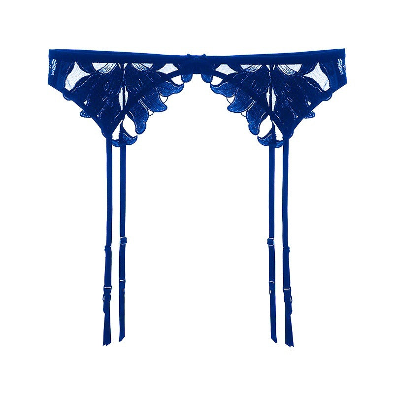 Rosie Lace & Mesh Suspenders Blue