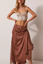 Load image into Gallery viewer, Paula Satin &amp; Lace Underwired Bustier
