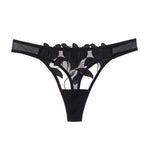 Load image into Gallery viewer, Rosie Lace Brazilian Mesh Thong Black

